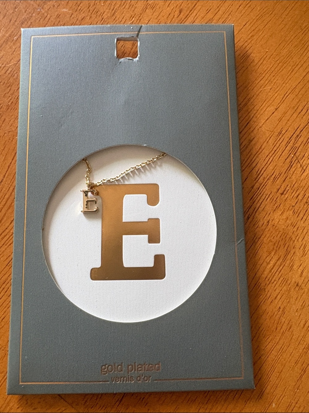Gold Initial 'E' Necklace - Gold Plated Letter Pendant
